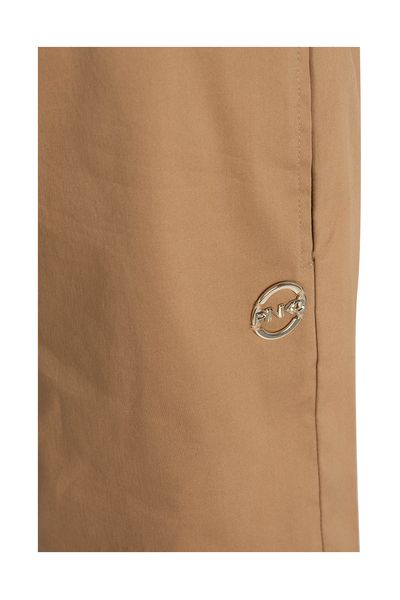 Beige Chic Logo-Embellished Shorts