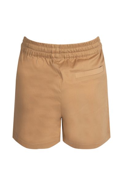 Beige Chic Logo-Embellished Shorts