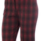 Elegant Check Motif Flared Trousers