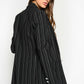 Black Stripe Double-Breasted Blazer