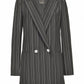 Black Stripe Double-Breasted Blazer
