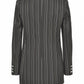 Black Stripe Double-Breasted Blazer