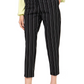 Elegant Stripe-Trimmed Black Pants