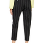 Elegant Stripe-Trimmed Black Pants