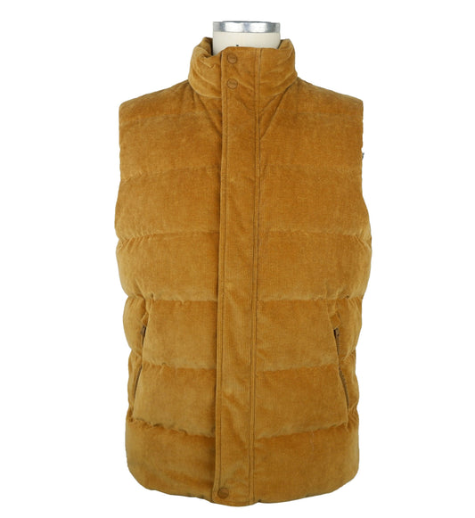 Elegant Beige Goose Down Vest - Smooth Zip Closure