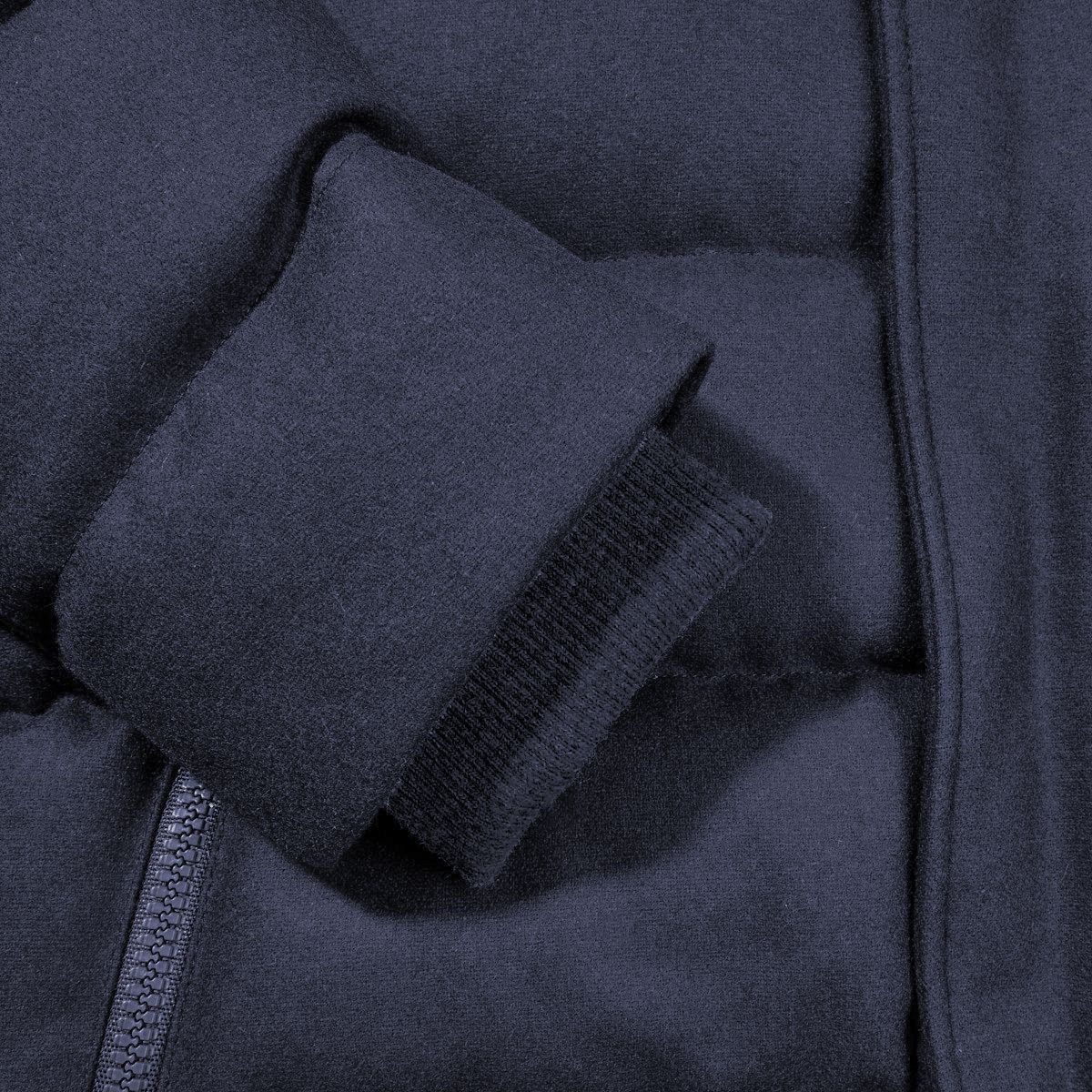 Sleek Wool-Blend Down Jacket with Hood