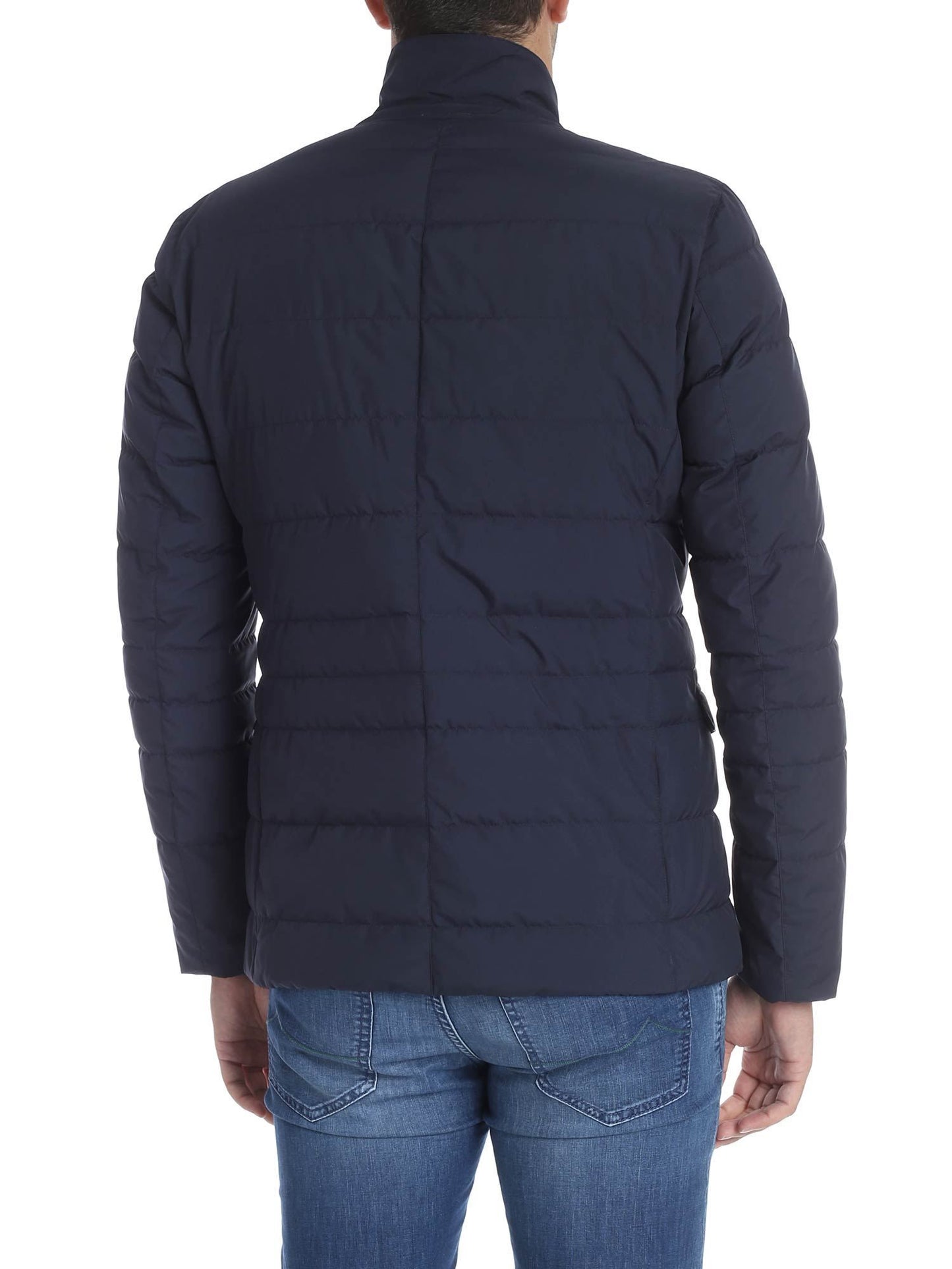 Elegant Blue Goose Down Jacket