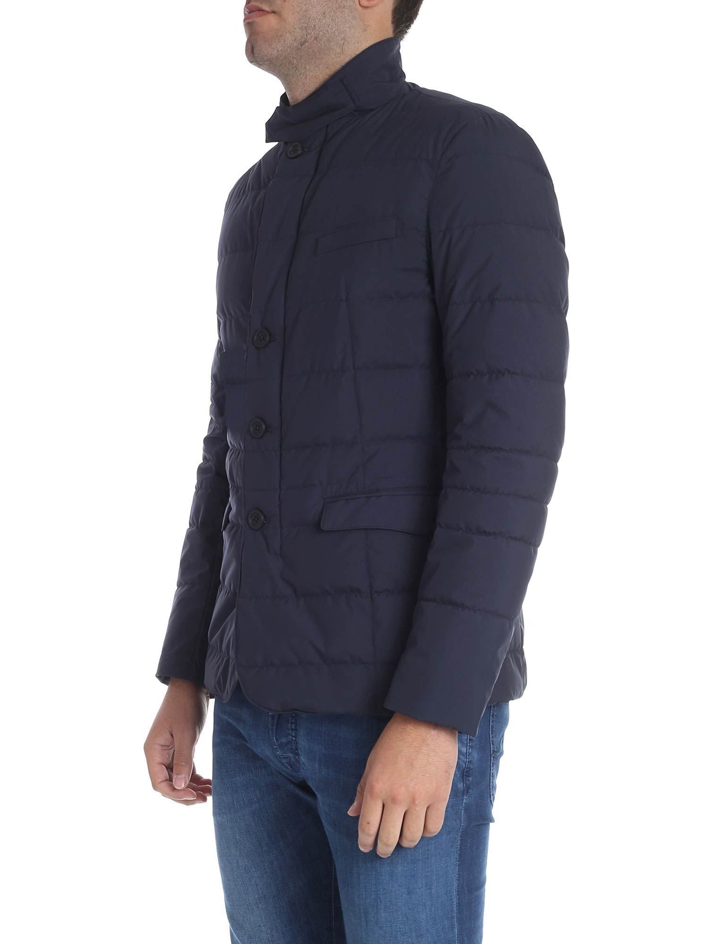 Elegant Blue Goose Down Jacket