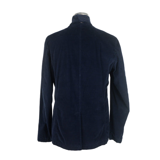 Elegant Cotton Velvet Jacket in Blue