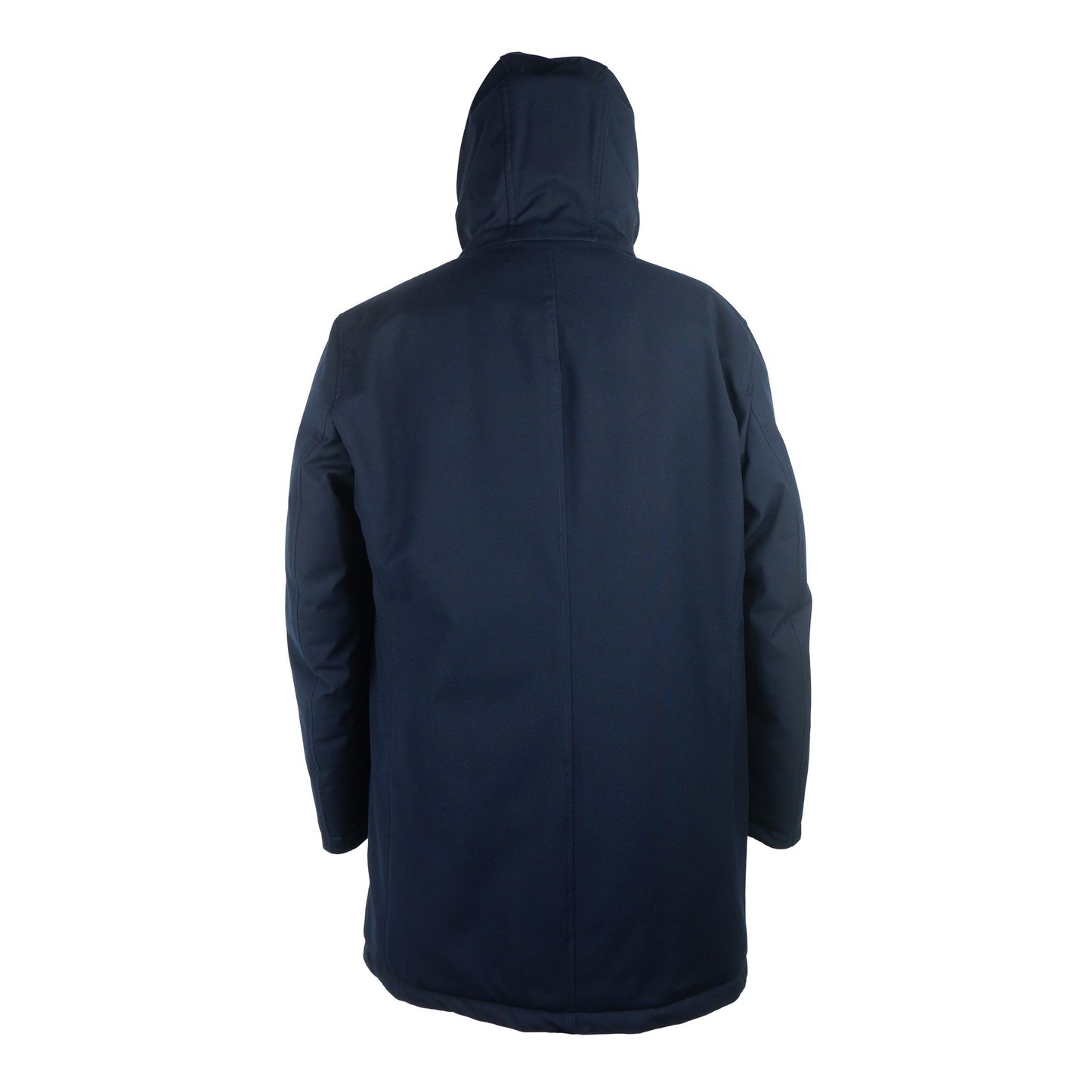 Elegant Hooded Men's Down Jacket in Blue