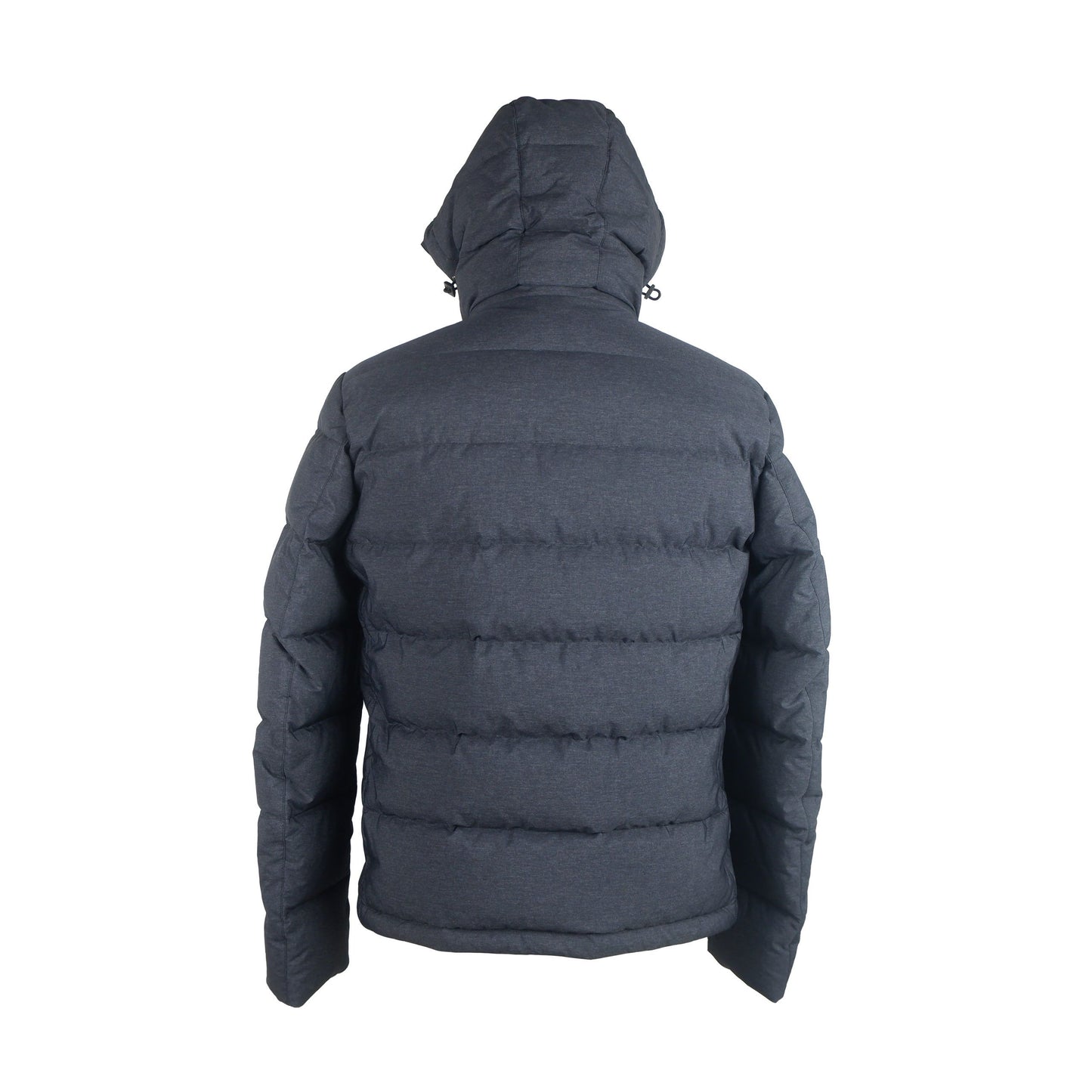 Elegant Men's Down Jacket with Hood and Zip Closure