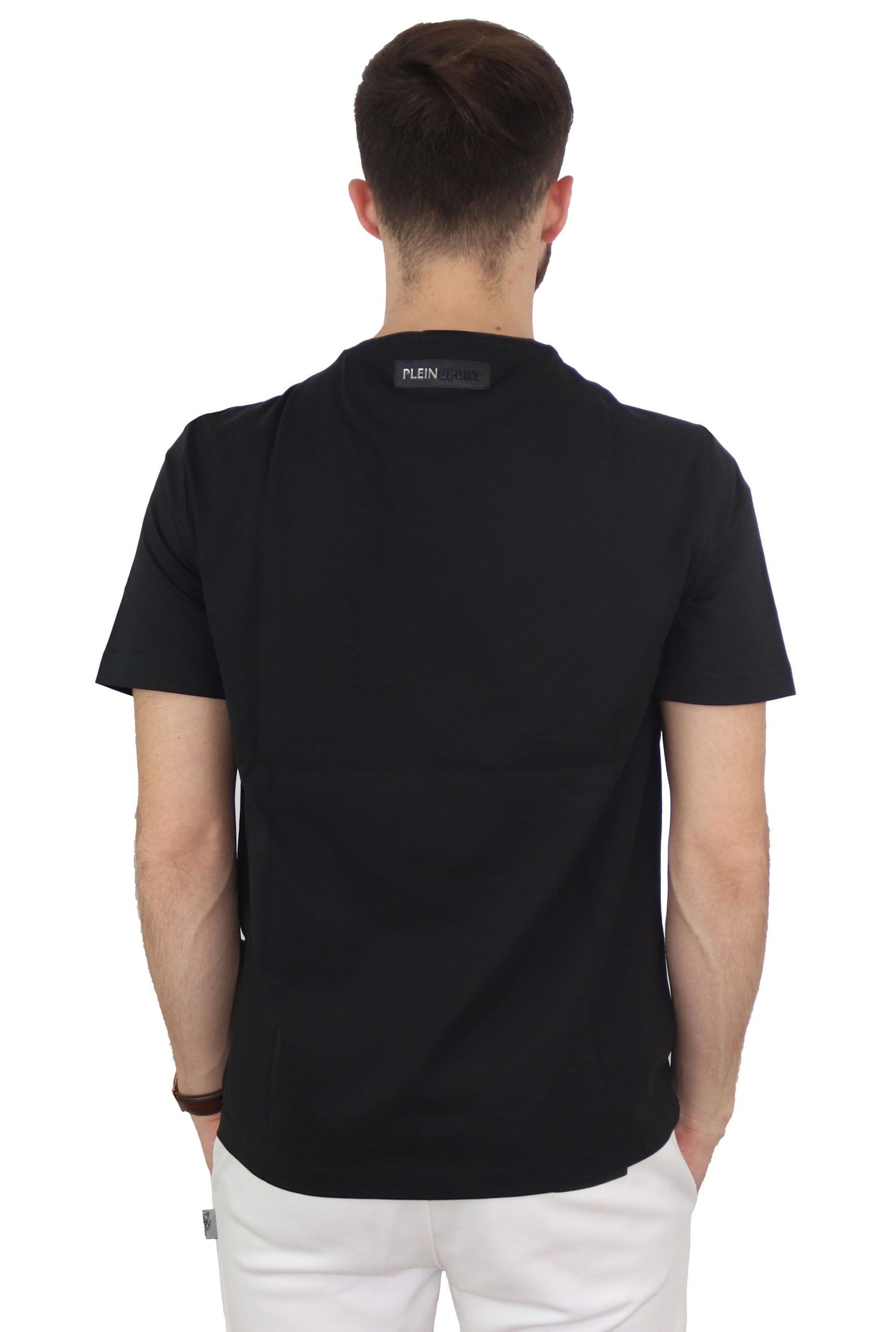 Sleek Embossed Logo Cotton Tee for Men