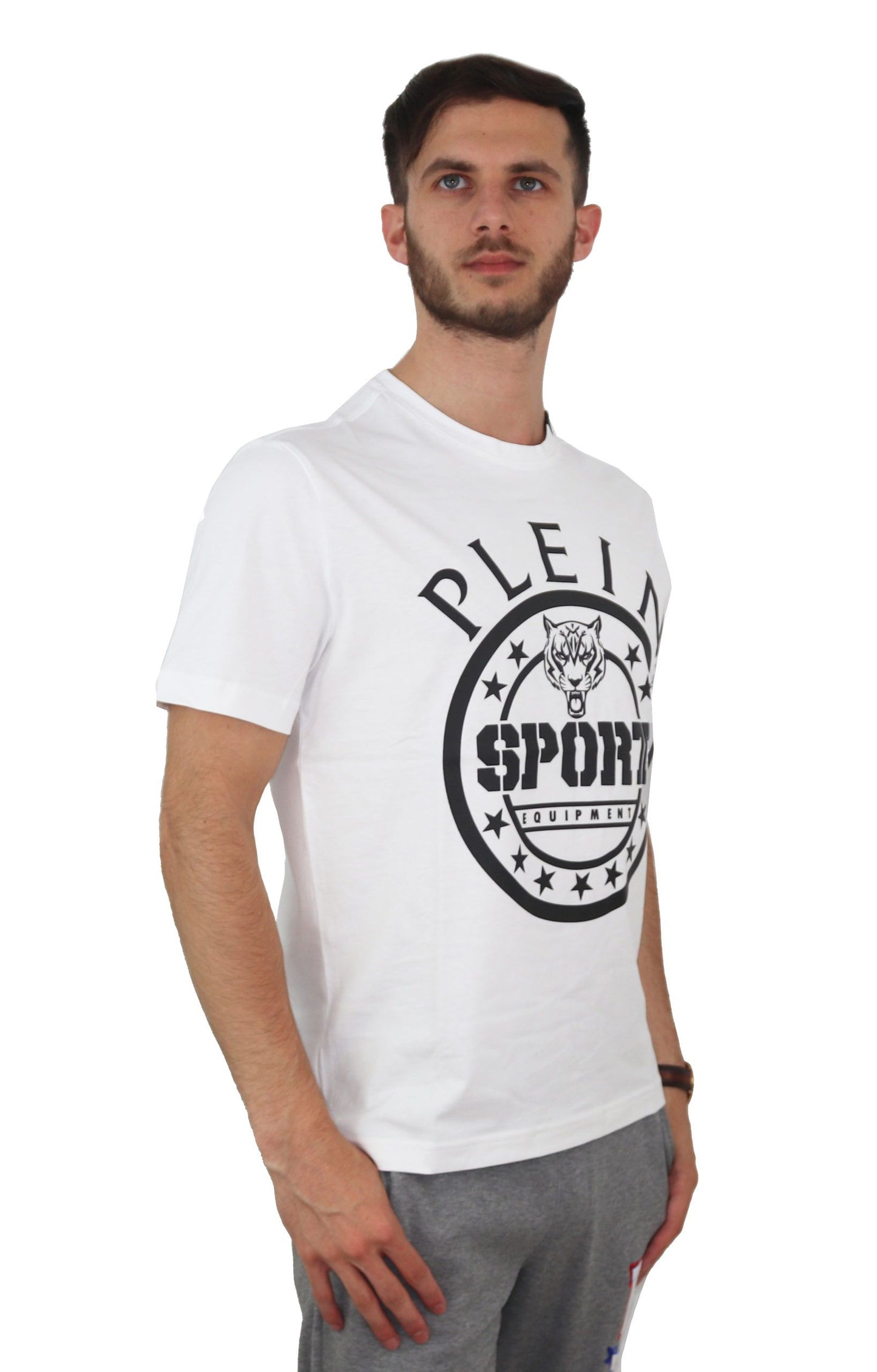 Embossed Logo Cotton Blend Men's Tee