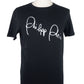 Elasticized Cotton Blend Crewneck Tee