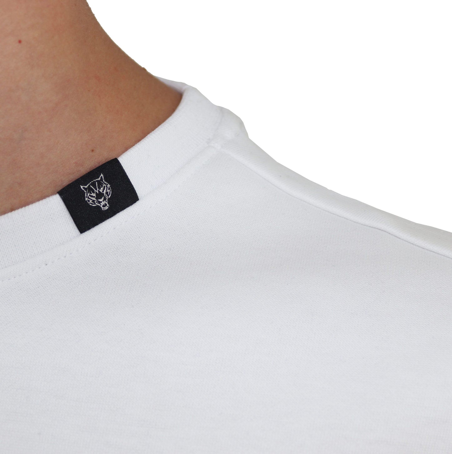 Embossed Logo Crewneck Sweatshirt in White