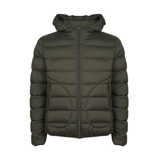 Chic Green Padded Bomber Jacket