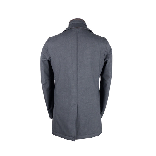 Elegant Gray Jacket with Removable Padding