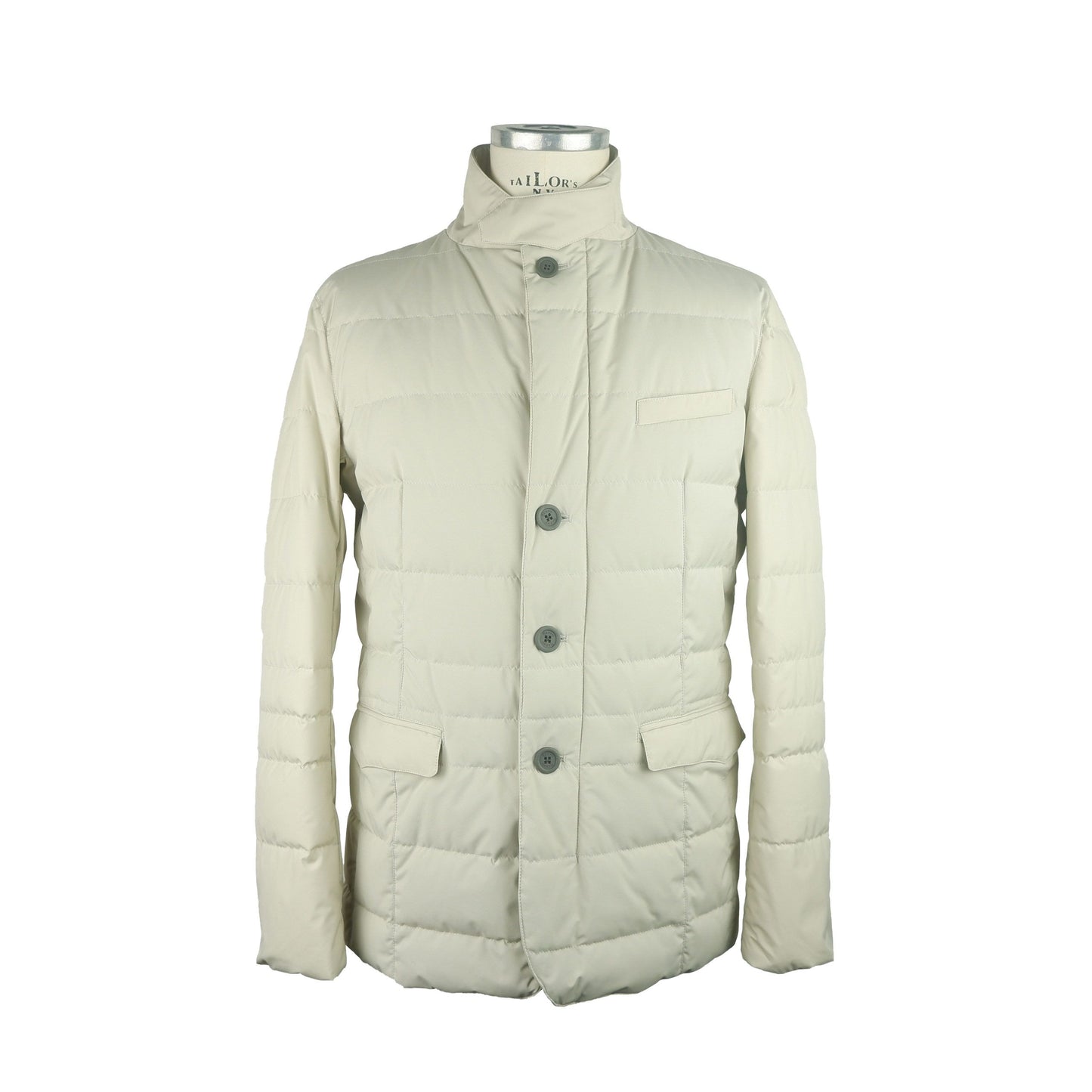 Elegant White Technical Down Jacket