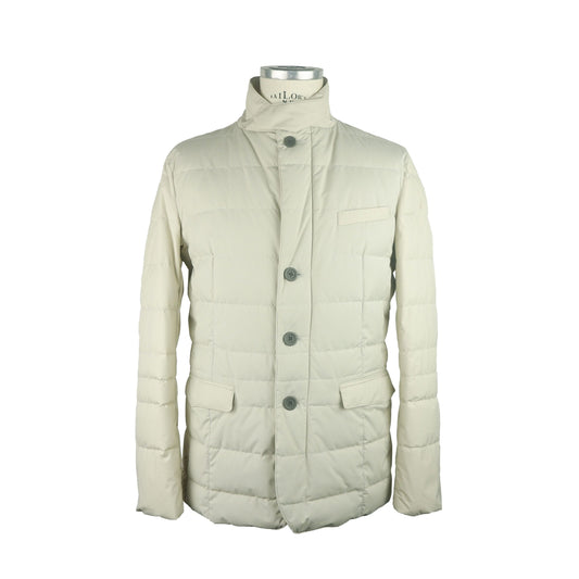 Elegant White Technical Down Jacket