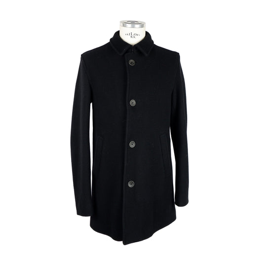 Elegant Wool Blend Buttoned Coat