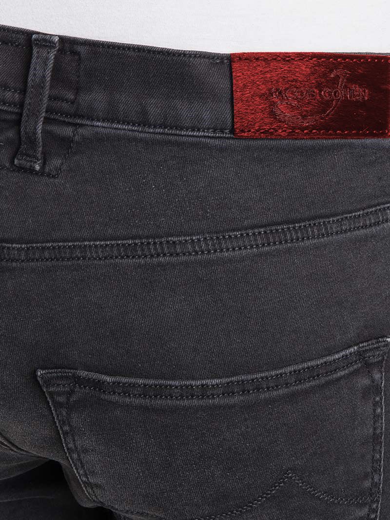 Black Cotton Karen Jeans with Pony Skin Patch