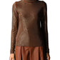Elegant Turtleneck Sweater with Rhinestones