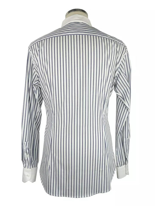 Elegant Striped Milano Cotton Shirt