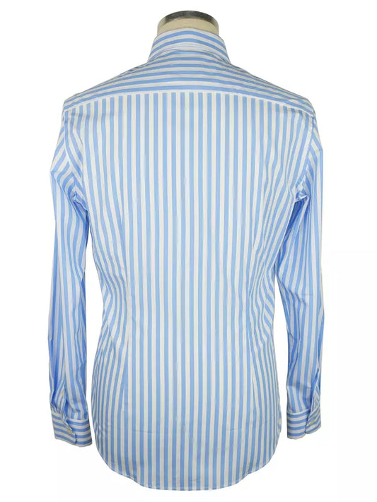 Elegant Striped Milano Cotton Shirt