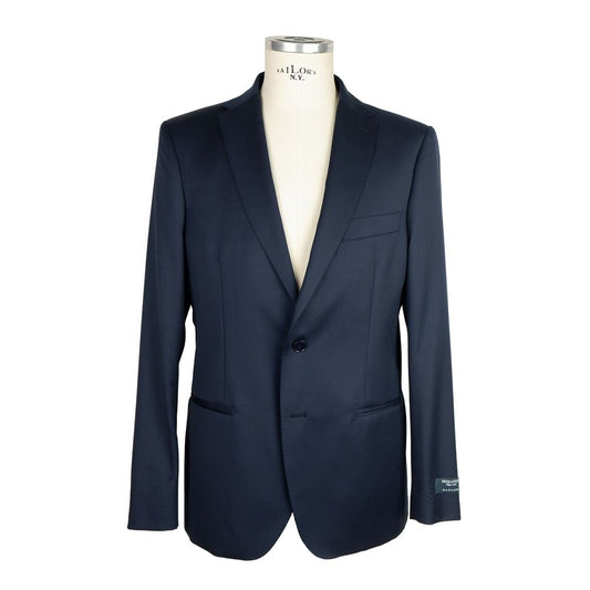 Milanese Dark Blue Virgin Wool Suit