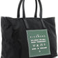 Chic Black Designer Shopper with Leather Accents