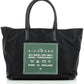 Chic Black Designer Shopper with Leather Accents