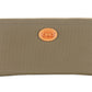 Chic Kaky Green Wallet with Leather Accents