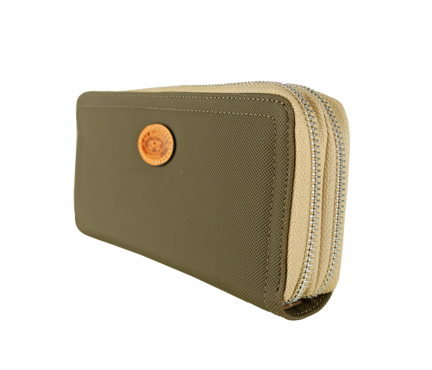 Elegant Dual-Zip Green Wallet