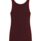 Elegant Bordeaux Ribbed Cotton Tank Top
