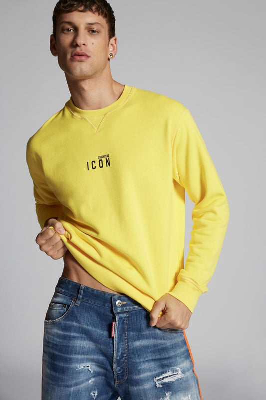 Iconic Yellow Cotton Sweatshirt