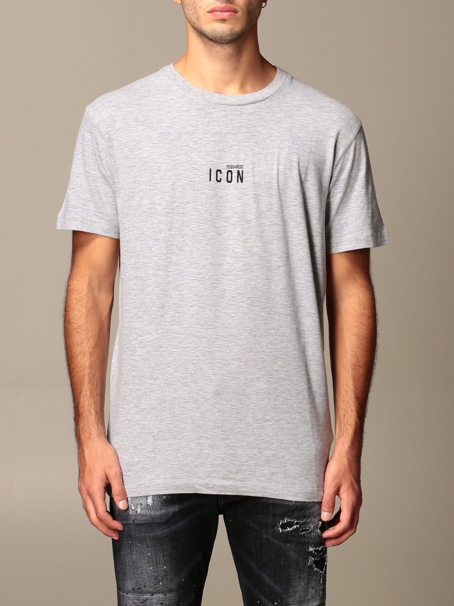 Exquisite Gray Logo Cotton Tee