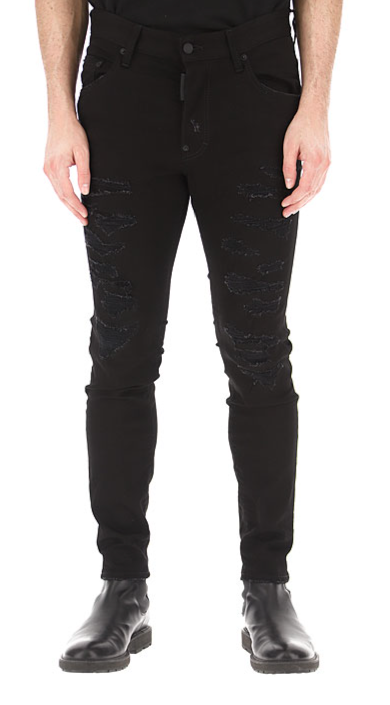 Elegant Black Denim Designer Jeans