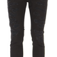 Elegant Black Denim Designer Jeans