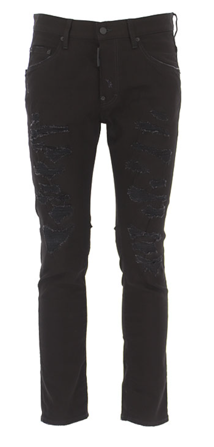 Elegant Black Denim Designer Jeans