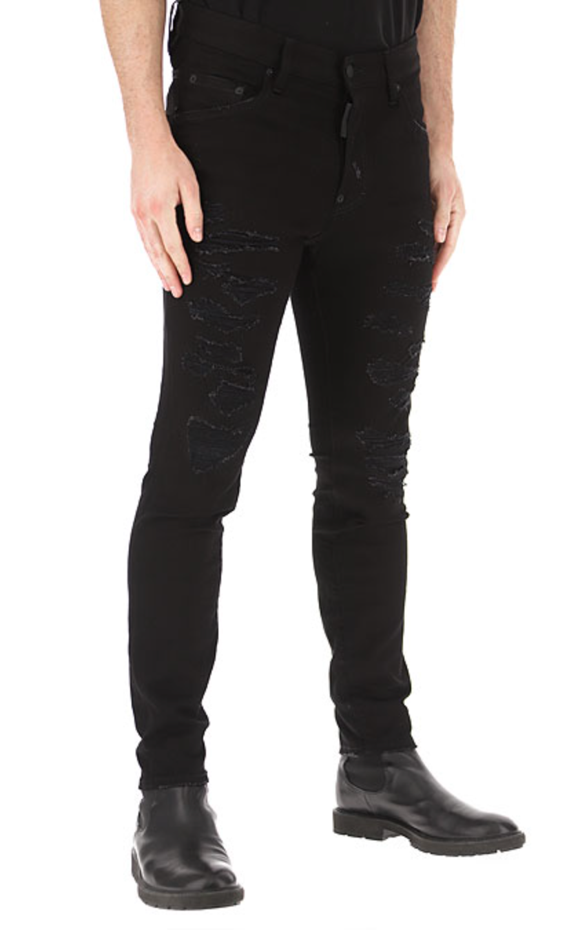 Elegant Black Denim Designer Jeans