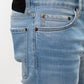 Sleek Light Blue Slim Cotton Stretch Jeans