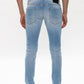 Sleek Light Blue Slim Cotton Stretch Jeans