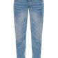 Sleek Light Blue Slim Cotton Stretch Jeans