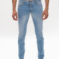 Sleek Light Blue Slim Cotton Stretch Jeans