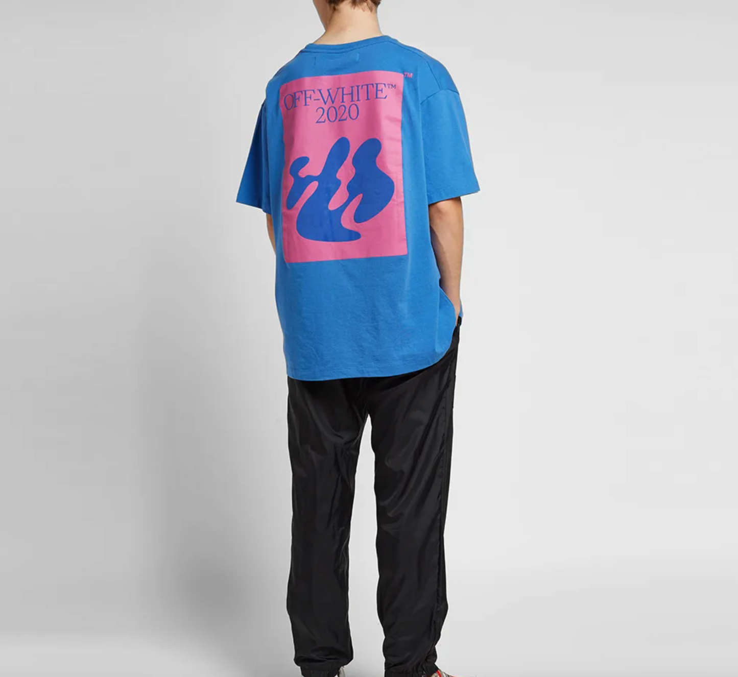 Iconic Blue Cotton T-Shirt with Signature Design