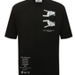 Elegant Black Designer Tee with Dual-Sided Motif