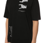 Elegant Black Designer Tee with Dual-Sided Motif