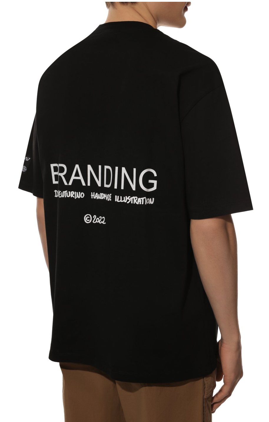 Italian Designer Cotton T-Shirt in Sleek Black