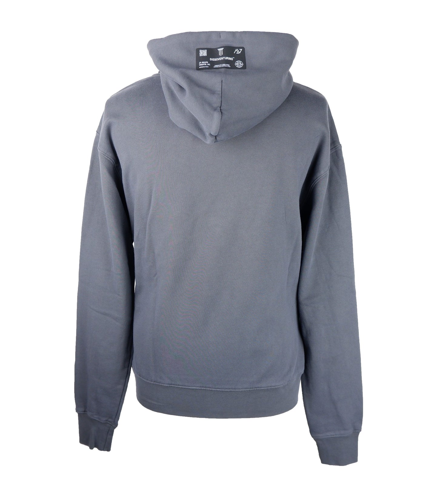 Elegant Grey Cotton Hooded Sweatshirt