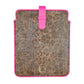 Fuchsia Leopard Print Calfskin Tablet Case